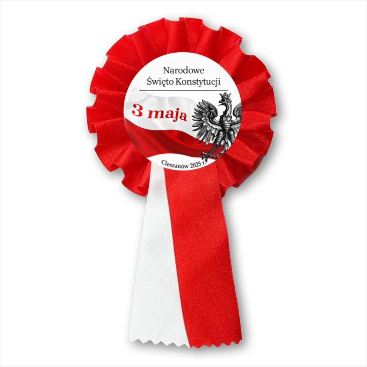 przypinka kotylion Święto 3 maja Cieszanów 2025