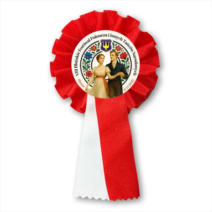 przypinka kotylion VIII Błońskie Festiwal Poloneza 2025