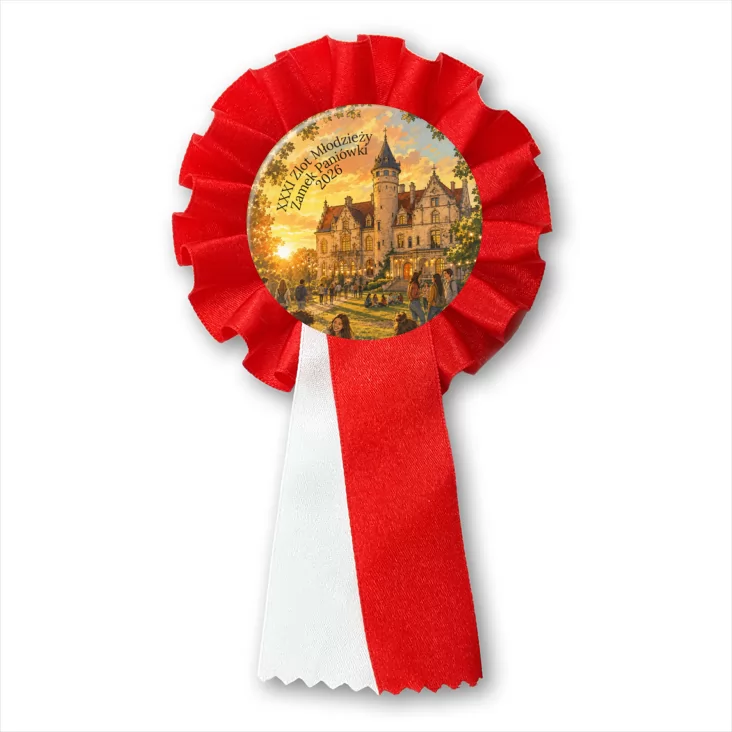 przypinka kotylion XXXI Zlot Młodzieży Zamek Paniówki