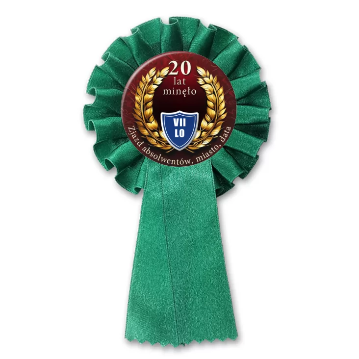 przypinka kotylion 20 lat minęło zjazd absolwentów