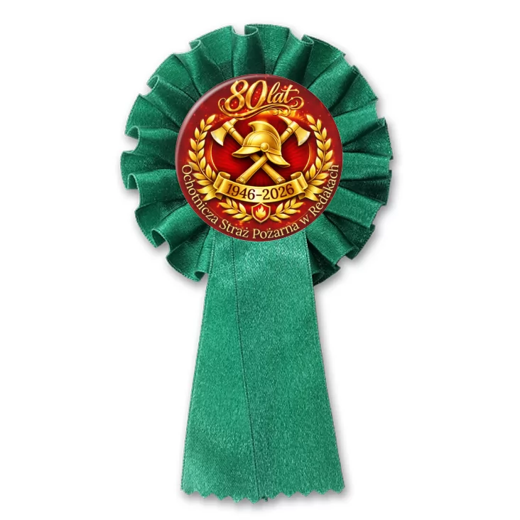 przypinka kotylion 80 lat OSP w Redakach