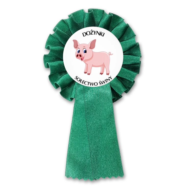 przypinka kotylion Dożynki Sołectwo Świny