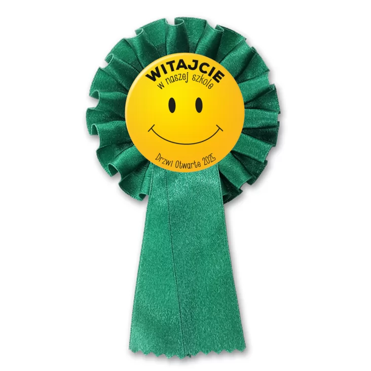 przypinka kotylion Drzwi Otwarte Witajcie w naszej szkole