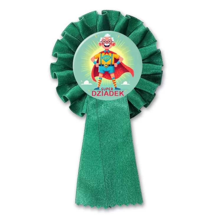 przypinka kotylion Dziadek superbohater