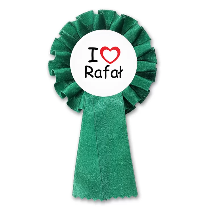 przypinka kotylion I love Rafał