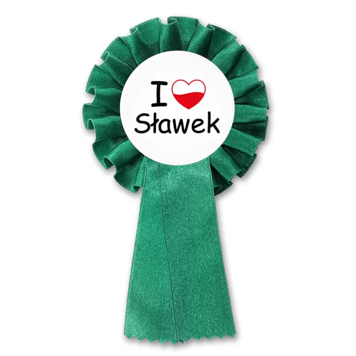 przypinka kotylion I love Sławek