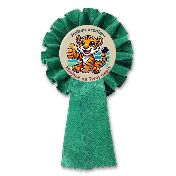 przypinka kotylion Jestem uczniem tygrysek