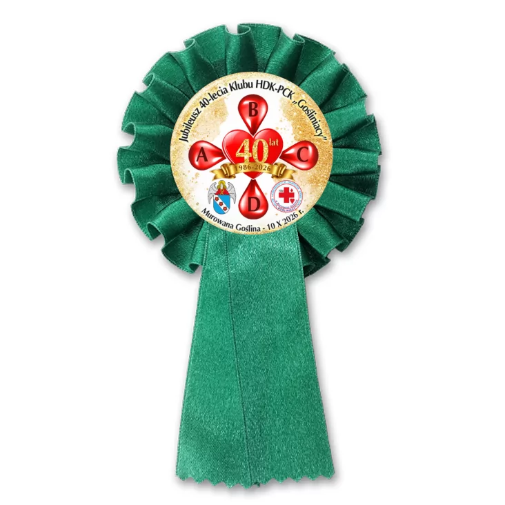 przypinka kotylion Jubileusz 40-lecia PCK Gośliniacy