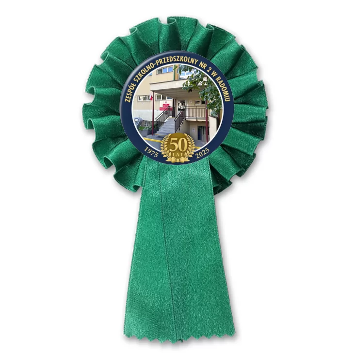 przypinka kotylion Jubileusz 50 lat ZSP nr 2 w Radomiu