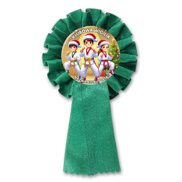 przypinka kotylion Klubowa wigilia taekwondo