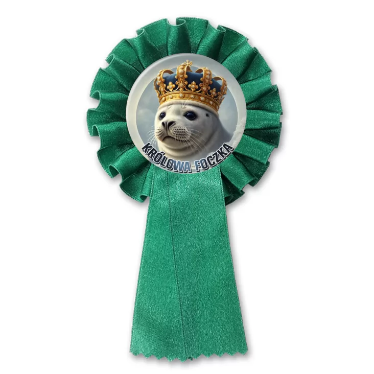 przypinka kotylion Królowa Foczka