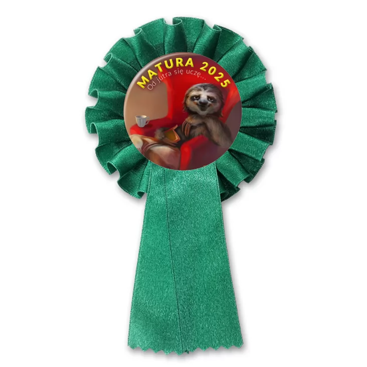 przypinka kotylion Matura leniwiec