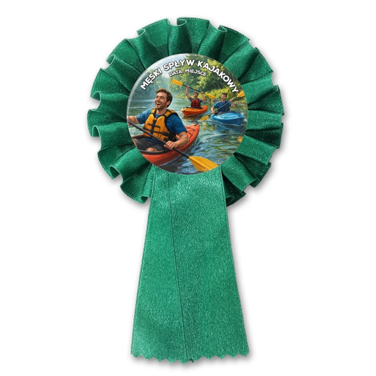 przypinka kotylion Męski spływ kajakowy