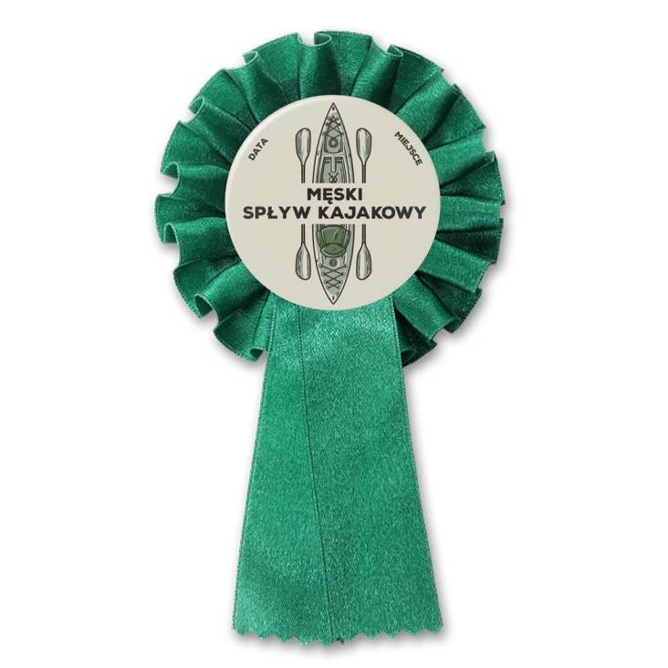 przypinka kotylion Męski wypad na spływ kajakowy