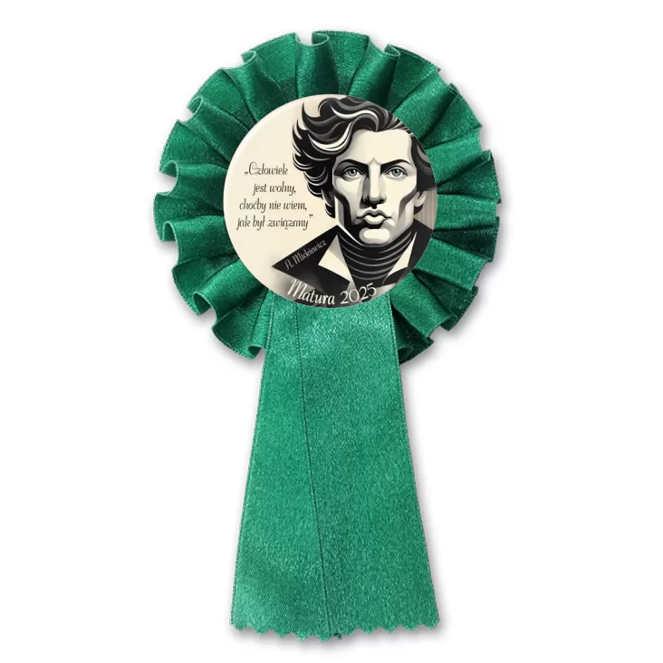 przypinka kotylion Mickiewicz jako sigma male Matura