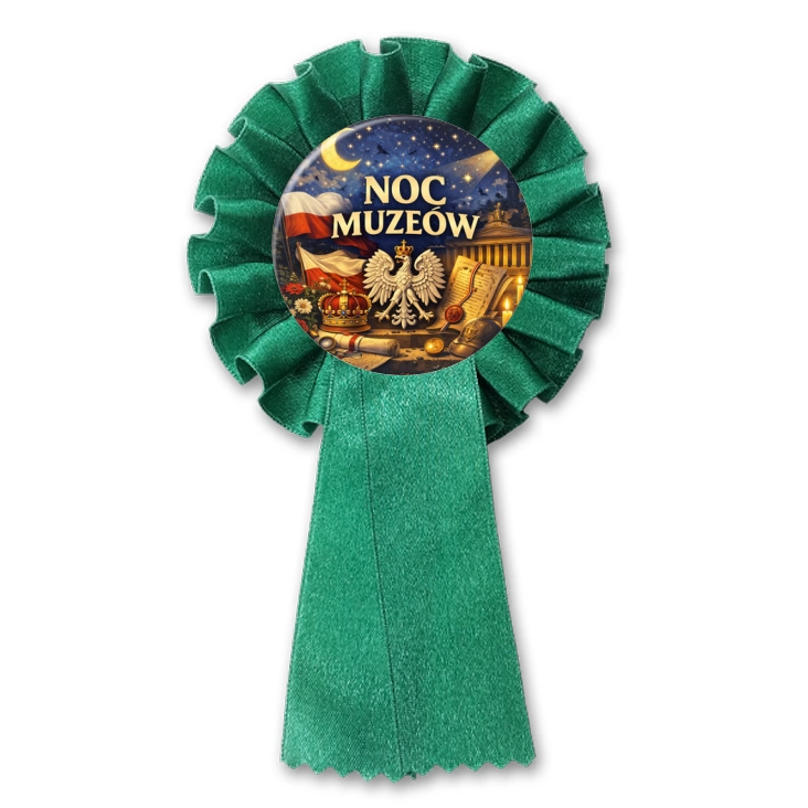 przypinka kotylion Noc Muzeów - symbole narodowe