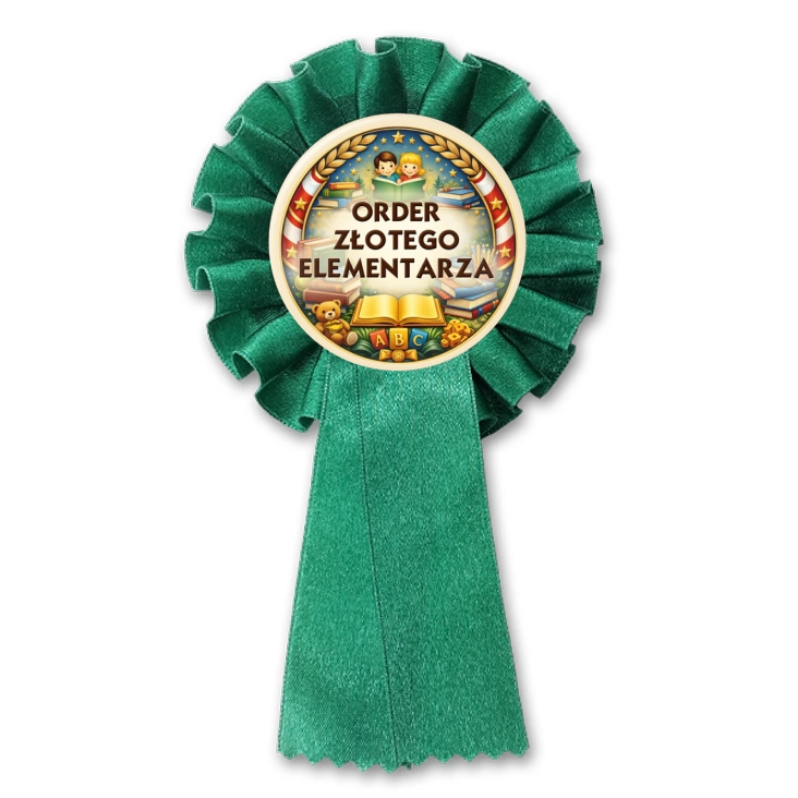 przypinka kotylion Order Złotego Elementarza