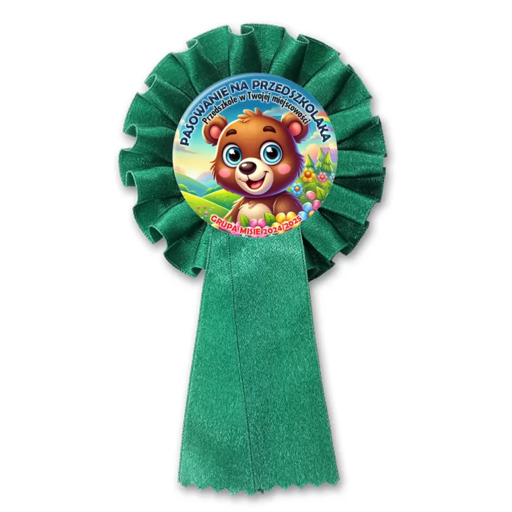 przypinka kotylion Pasowanie na przedszkolaka grupa Misie