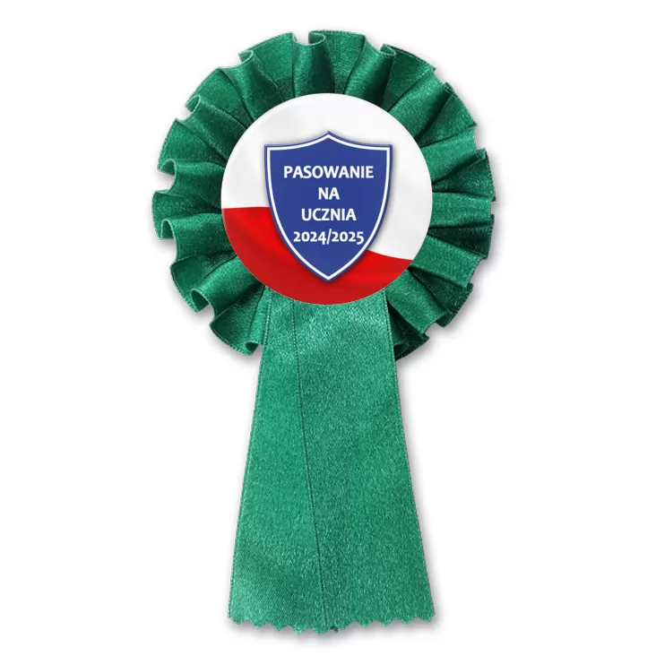 przypinka kotylion Pasowanie na ucznia Tarcza