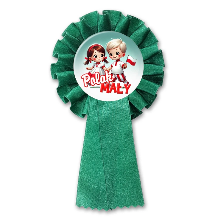przypinka kotylion Polak Mały chłopiec i dziewczynka