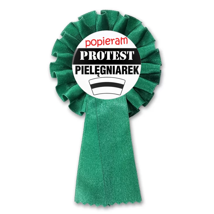 przypinka kotylion Popieram protest pielęgniarek