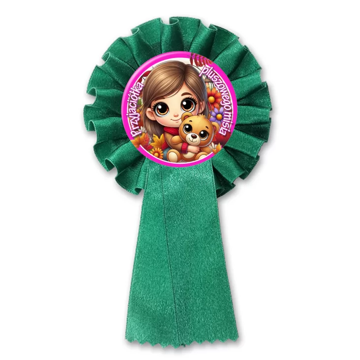 przypinka kotylion Przyjaciółka pluszowego misia
