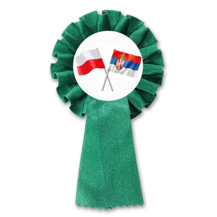 przypinka kotylion Przyjaźń polsko-serbska