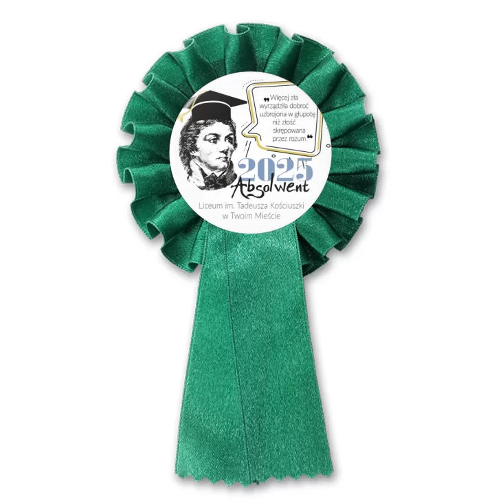 przypinka kotylion Absolwent Kościuszko