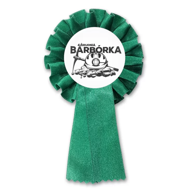 przypinka kotylion Barbórka monochromatyczny wzór