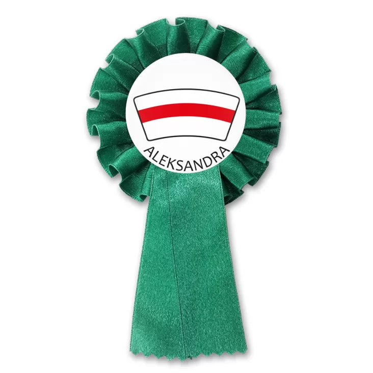 przypinka kotylion Czepek położnej z imieniem