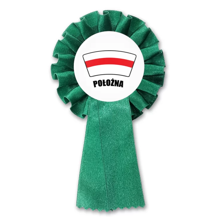 przypinka kotylion Czerwony czepek położna