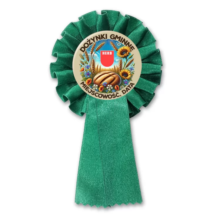 przypinka kotylion Dożynki z herbem