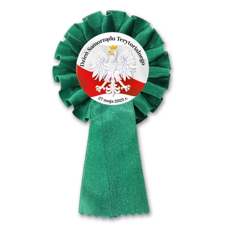 przypinka kotylion Dzień Samorządu Terytorialnego z flagą