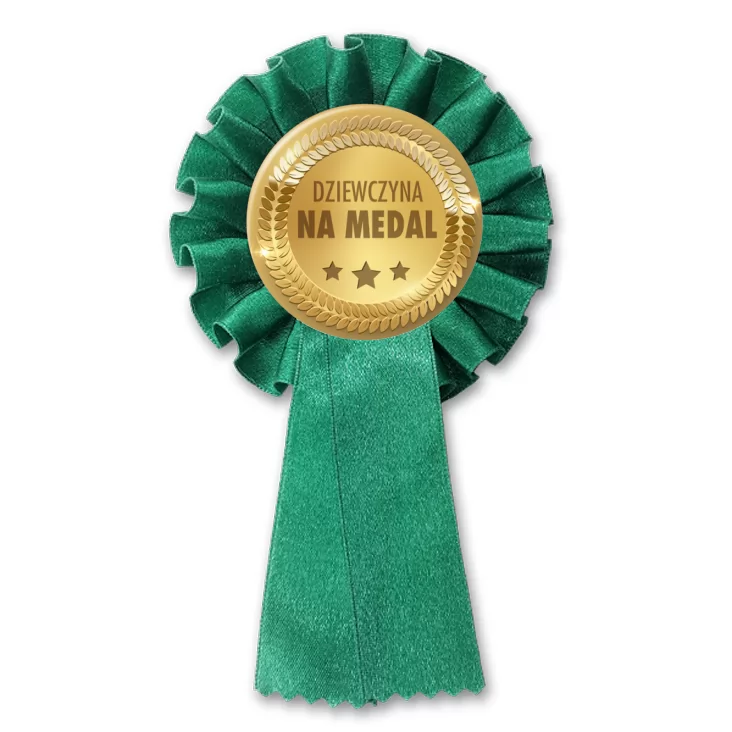 przypinka kotylion Dziewczyna na medal