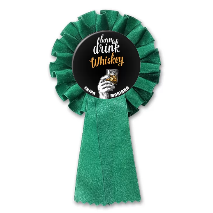 przypinka kotylion Ekipa Mariana Born to drink whiskey