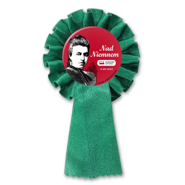 przypinka kotylion Eliza Orzeszkowa Narodowe Czytanie 2023