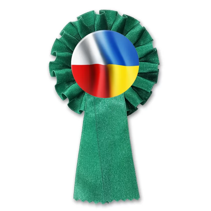 przypinka kotylion Flagi Polska Ukraina