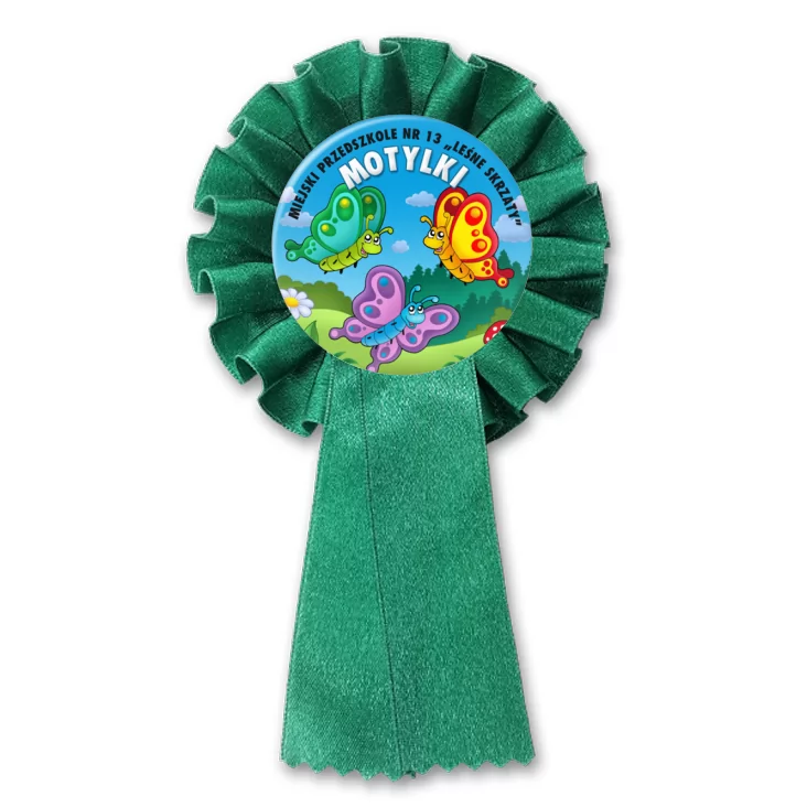 przypinka kotylion Grupa Motylki Przedszkole nr 13 Leśne Skrzaty