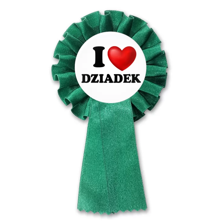 przypinka kotylion I love dziadek