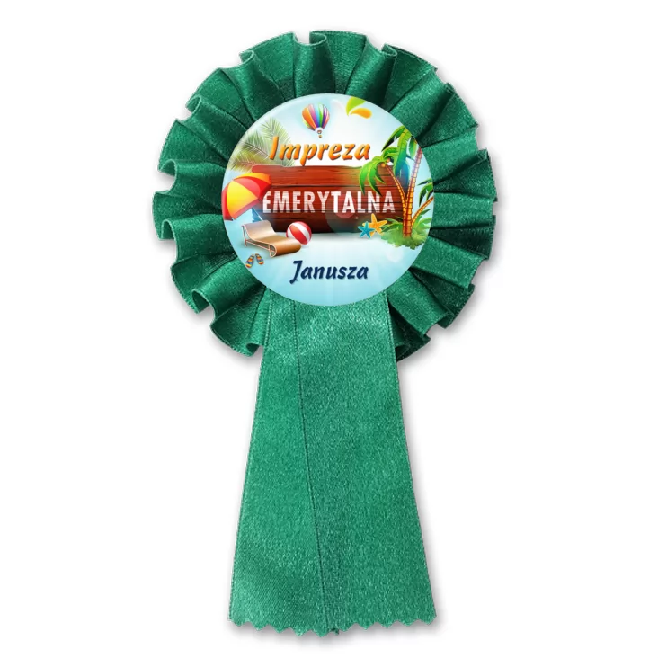 przypinka kotylion Impreza emerytalna