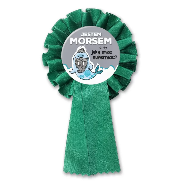 przypinka kotylion Jestem morsem a Ty jaką masz supermoc