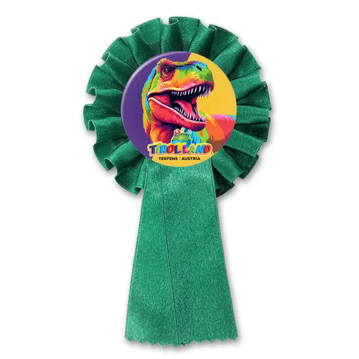 przypinka kotylion Kolorowy tyranozaur Tirolland