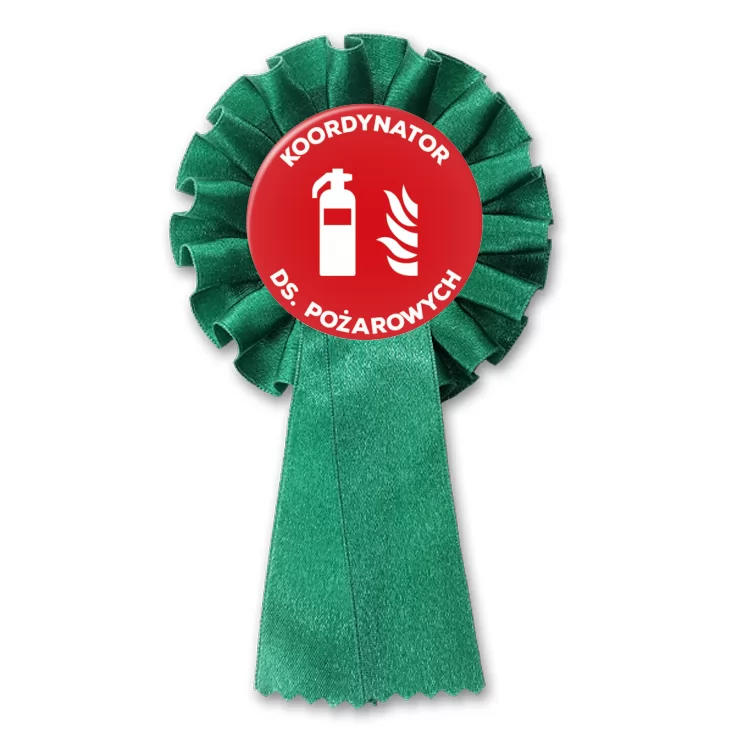 przypinka kotylion Koordynator ds. pożarowych