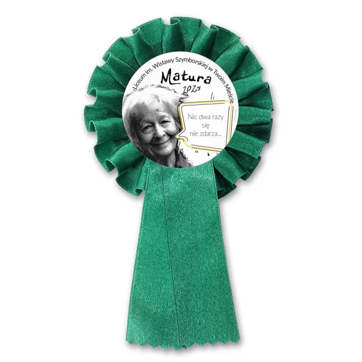 przypinka kotylion Matura Nic dwa razy się nie zdarza