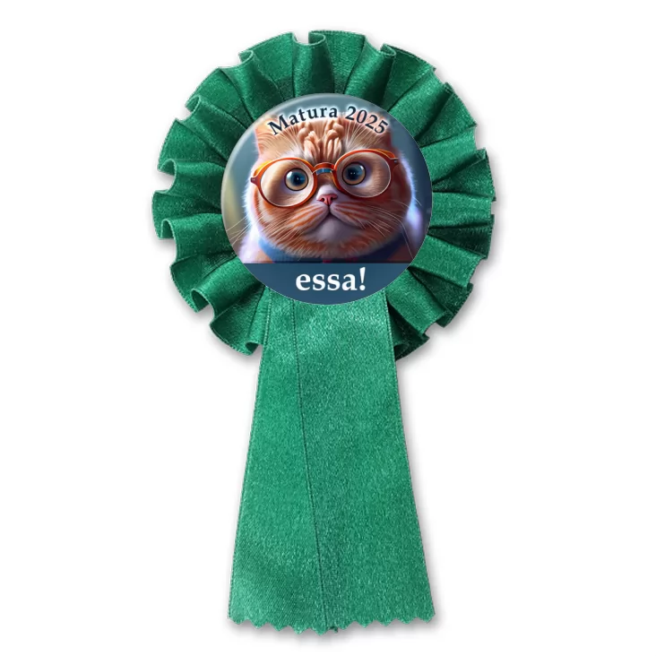 przypinka kotylion Matura z kotem essa
