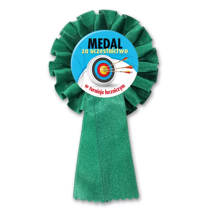 przypinka kotylion Medal za uczestnictwo u turnieju łuczniczym
