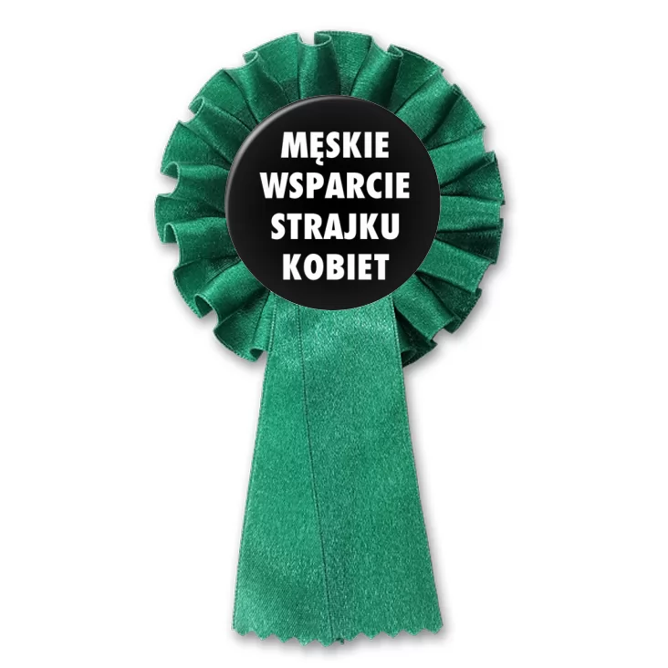 przypinka kotylion Męskie wsparcie strajku kobiet