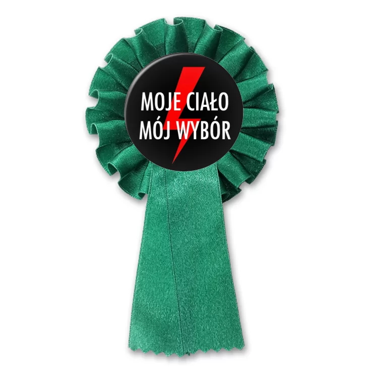 przypinka kotylion Moje ciało mój wybór