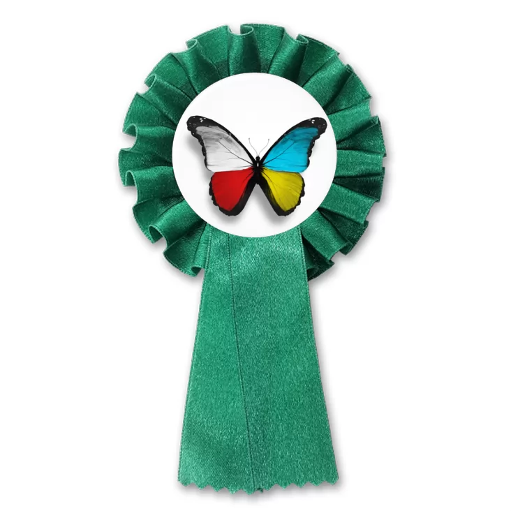 przypinka kotylion Motyl Polska-Ukraina