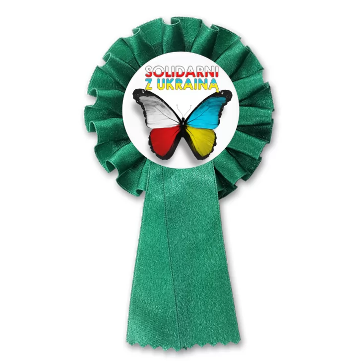 przypinka kotylion Solidarni z Ukrainą